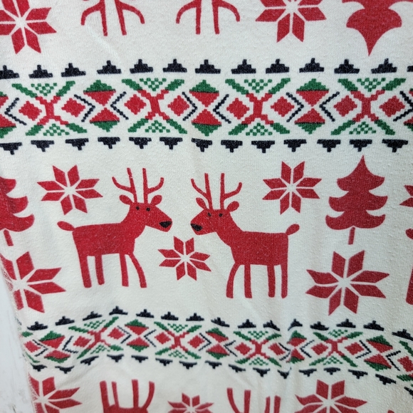 Hanna Andersson Pajama Top Kids US 12 150 Christmas Organic Reindeer Fair Isle. - Picture 3 of 6
